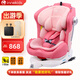 innokids兒童安全座椅0-12歲嬰兒車(chē)載寶寶汽車(chē)用樂(lè )迪寶貝夢(mèng)幻守護者可旋轉 公主粉【i-Size認證+單手360°旋轉】
