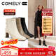 康莉（COMELY）瘦瘦靴短靴女冬季新款粗跟法式方頭高跟時(shí)裝靴 米白色/絨里 38