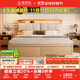 臻享家 全實(shí)木床 雙人床現代簡(jiǎn)約橡木高箱床氣壓儲物床帶抽屜床臥室家具 原木色|橡木床（單床） 【旗艦版全橡木床板】1.8*2.0m氣壓結構
