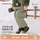 babylove寶寶夾棉褲子冬季加厚保暖棉褲三防戶(hù)外長(zhǎng)褲兒童休閑衛(wèi)褲 瓦松綠 110