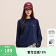Champion冠軍長(cháng)袖T恤男2024秋季刺繡小Clogo純棉上衣女 藏青色 XL 