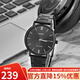 卡西歐手表男 超薄大表盤(pán) 簡(jiǎn)約休閑商務(wù)石英男表七夕情人節禮物 MTP-VT01B-1B