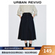 UR2025秋季新款女裝復古百搭撞色明線(xiàn)雙扣牛仔半裙UWG850054 藍色 S