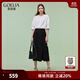 歌莉婭職場(chǎng)一整套o(hù)otd穿搭女夏2025超火裙子套裝兩件套1E2LAB910 03W本白 XL