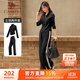 駱駝（CAMEL）立領(lǐng)健身女裝撞色修身兩件套運(yùn)動(dòng)服 Y24CAWL6620 幻影黑 L