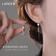 Lnieer999足銀幻彩星星耳釘女螺絲擰扣養(yǎng)耳洞耳環(huán)小眾設(shè)計(jì)感流蘇耳飾品 炫彩星星耳環(huán)【足銀999】
