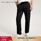 TOMMY HILFIGER【易打理斜紋】秋冬男裝1985微彈潮流多色商務(wù)直筒休閑西褲 黑色BDS 32 （推薦：140-150斤）