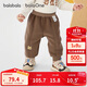 巴拉巴拉童裝寶寶長(cháng)褲男女童褲子2025冬裝加絨保暖束腳褲2025209425108209
