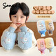 桑咻可愛(ài)兒童毛絨袖套女孩秋冬季防污耐臟男女童羽絨服護袖寶寶長(cháng)套袖 畫(huà)家狗+拉不不【2雙裝】 適合1-6歲左右