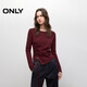 ONLY 2025秋季不對稱(chēng)抽繩舒適正肩圓領(lǐng)長(cháng)袖T恤女|125302013