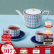 Wedgwood[11.11保價(jià)][魏大勛同款]金粉年華午夜藍咖啡具1壺2杯2碟結婚禮物