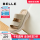 百麗（Belle）質(zhì)感勃肯鞋女商場(chǎng)同款厚底外穿休閑拖D9J1DBT5 杏色 37 (235mm)