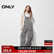 ONLY秋季休閑百搭簡(jiǎn)約口袋綁帶背帶褲休閑褲女|12427S002 E40 寒冬灰色 160/64A/S