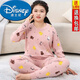 迪士尼（Disney）胖兒童秋衣秋褲套裝加肥加大男童女童純棉內衣青少年胖童寬松睡衣 胖女童-滿(mǎn)印小貓 160 110-130斤