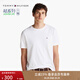 TOMMY HILFIGER25春夏新款男裝純棉雙面平紋輕薄高級感純色圓領(lǐng)短袖T恤上衣 白色YBR L （推薦：150-165斤）