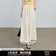 初語(yǔ)慵懶松弛感大闊腿休閑褲女2025夏季新款淡人穿搭山本風(fēng)裙褲 米白色 S