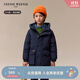 Teenie Weenie小熊童裝秋男女童連帽刺繡保暖三防派克羽絨服 藏青色 120 cm