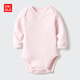 優(yōu)衣庫嬰幼兒寶寶包臀衣長(cháng)袖1件裝連體衣哈衣包屁衣478375 481865 478375/10水粉色(套頭款) 80cm