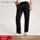 TOMMY HILFIGER【易打理斜紋】秋冬男裝1985微彈潮流多色商務(wù)直筒休閑西褲 黑色BDS 33 （推薦：150-160斤）
