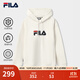 FILA 斐樂(lè )情侶款男女連帽衛衣2025冬季新款休閑寬松加絨保暖長(cháng)袖上衣 【加絨款】蒸汽白-IV L 175/96A/L
