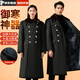 三零一三際華軍大衣棉大衣男過(guò)膝冬季加厚長(cháng)款保安大衣黃大衣防寒服勞保棉襖 黑色加絨款（可拆內膽）