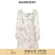 MAXRIENY【商場(chǎng)同款】浪漫復古氛圍感真絲碎花連衣裙桑蠶絲裙子 拼花 S 01