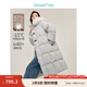 茵曼（INMAN）高充絨量白鴨絨連帽毛領(lǐng)羽絨服2024冬女裝新款長(cháng)款外套大衣上衣 雅典灰 L