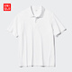 優(yōu)衣庫男女裝涼感衣AIRism POLO衫短袖商務(wù)通勤T恤479724 475367 479724/00白色 L