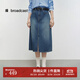 播商場(chǎng)同款寬松水洗牛仔裙女25早春新款基礎百搭半身裙BDS1BD1551 B59牛仔藍 L