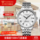 天王（TIAN WANG）【同城隔日達】力諾手表男生日禮物紀念日手表女商務(wù)全自動(dòng)機械表 白面 鋼帶 男表-51202
