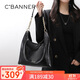 千百度（C.BANNER）牛皮包包女包單肩托特大包鏈條包腋下包生日禮物高級感送女友老婆