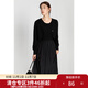 獨束大碼女裝設計感優(yōu)雅針織衫秋裝新款微胖MM針織氣質(zhì)顯瘦開(kāi)衫女 赫本黑 2XL (尺碼：4)