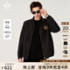 MANGANO輕奢品牌秋季新款男士夾克潮流時尚男裝寬松立領(lǐng)拉鏈外套男茄科衫 黑色 50 （175/96A）