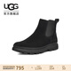 UGG秋季男士舒適時(shí)尚圓頭保暖簡(jiǎn)約切爾西靴短靴 1166764BLK|黑色41