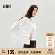 森馬（Semir）外套女秋短款蕾絲寬松蝙蝠袖棉麻立領(lǐng)2025小清新夾克10A525108002