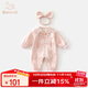 班喜迪嬰兒衣服秋裝寶寶百天周歲禮服嬰幼兒國風(fēng)抓周連體衣秋季中式爬服