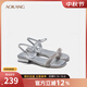 奧康 女鞋2025夏季新品涼鞋細鉆方頭平底仙女風(fēng)配裙子法式一字帶涼鞋 銀 38 240mm