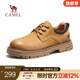 駱駝（CAMEL）男鞋新款工裝鞋低幫英倫真皮百搭休閑皮鞋男馬丁鞋 G13A136180 駝色/咖色 40