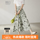 晚白【新品】【水墨印花裙褲】2025夏款氣質(zhì)垂感褲子印花寬松裙褲女 花色 28