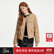 范思藍(lán)恩輕薄短款小香風(fēng)羽絨服女秋冬2024新款圓領(lǐng)時(shí)尚外套14103 堅(jiān)果咖 S