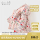 戴維貝拉（DAVE＆BELLA）寶寶連帽外套女童夾棉棉服連帽小童外衣幼兒棉衣兒童上衣冬季新款 粉底印花【現貨】 100 cm（建議身高90-100cm）