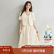 茵曼（INMAN）中式國(guó)風(fēng)兩件套女裝開(kāi)衫吊帶連衣裙2025夏季新品文藝復(fù)古提花裙子 田園杏 XL