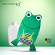 HUGO FROSCH熱水袋德國進(jìn)口兒童生態(tài)環(huán)保注水暖水袋卡通外套青蛙呱呱（0.8L）
