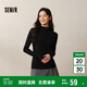 森馬（Semir）長(cháng)袖T恤女半高領(lǐng)吸濕發(fā)熱抗菌2024冬緊身抓絨打底衫109724101001