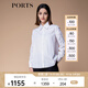 PORTS寶姿秋冬新品女裝長(cháng)袖棉質(zhì)白襯衫SM9B016XWC030 白色 XS (2)