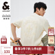 杰克·瓊斯（JACK&JONES）25年男裝春夏季重磅棉寬松復(fù)古哥特字母發(fā)泡印情侶短袖T恤男小眾 乳白色A05 常規(guī) L