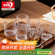 青蘋果咖啡杯 耐熱玻璃水杯套裝 家用玻璃杯豎紋茶杯洋酒杯啤酒杯*6