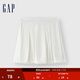 GAP女裝夏季純色珠地百褶迷你裙運動(dòng)學(xué)院百搭短裙465057 白色 155/58A(XS) 亞洲尺碼