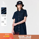 哈吉斯（HAZZYS）女裝 夏季女士【PHIZ系列】時(shí)尚寬松牛仔連衣裙女 深藏青色DN L (165/88A 40)