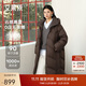 艾萊依泡芙羽絨服女2025冬季長(cháng)款時(shí)尚可拆針織領(lǐng)加厚鴨絨外套 朱古力L